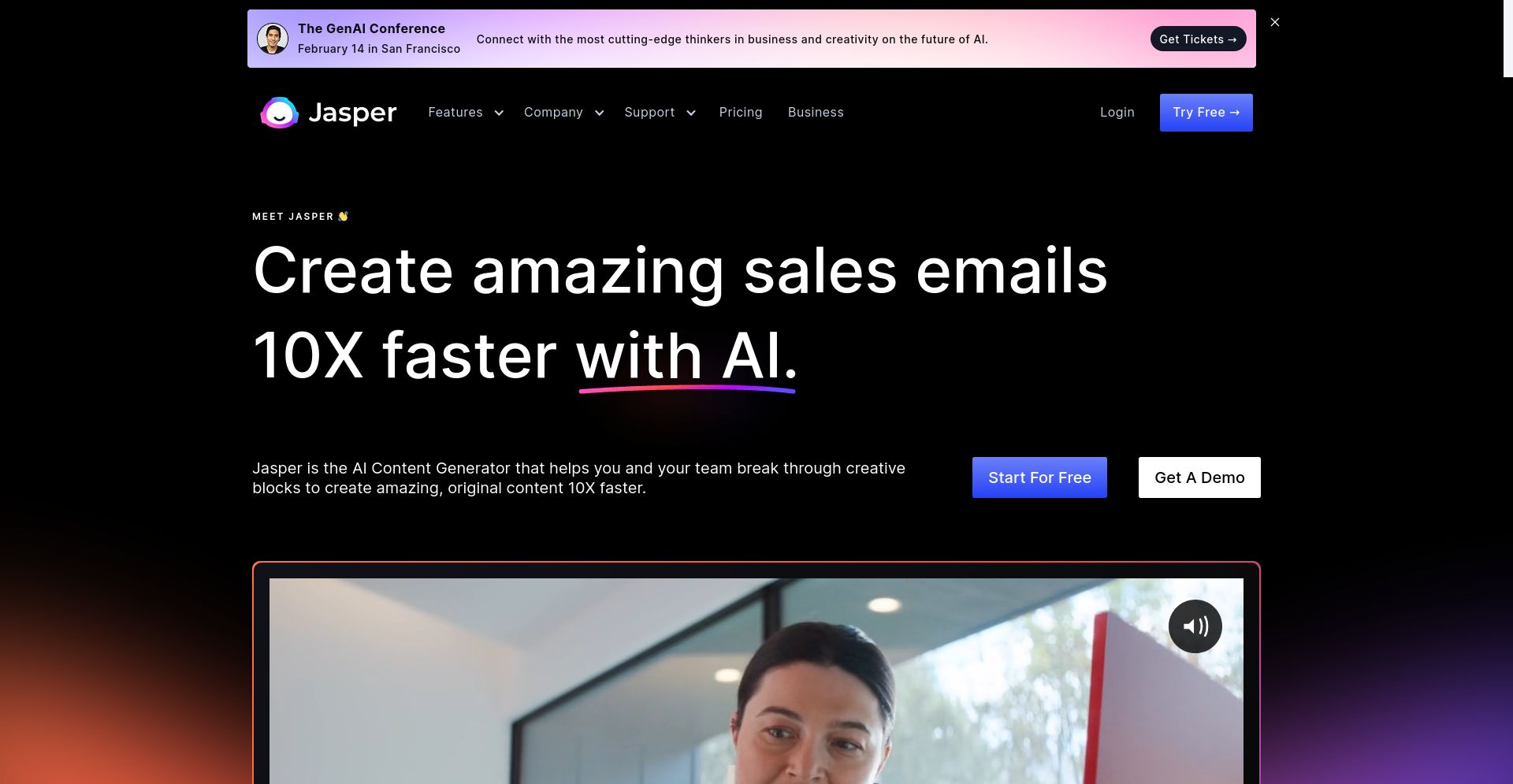 Conversion.ai - website homepage screenshot