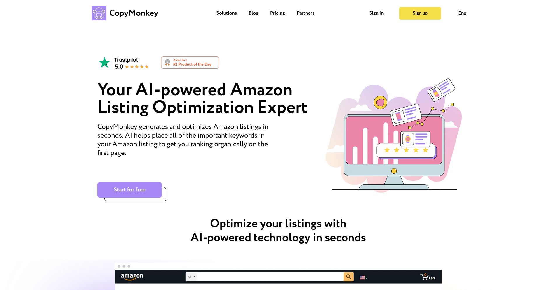 CopyMonkey.ai - website homepage screenshot