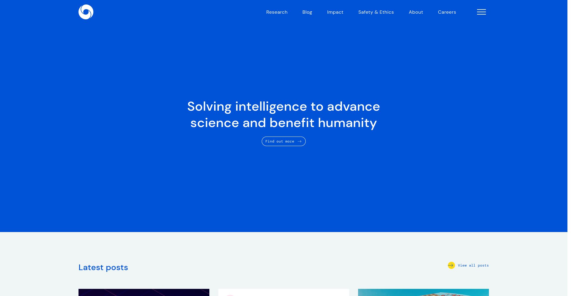 DeepMind - website homepage screenshot