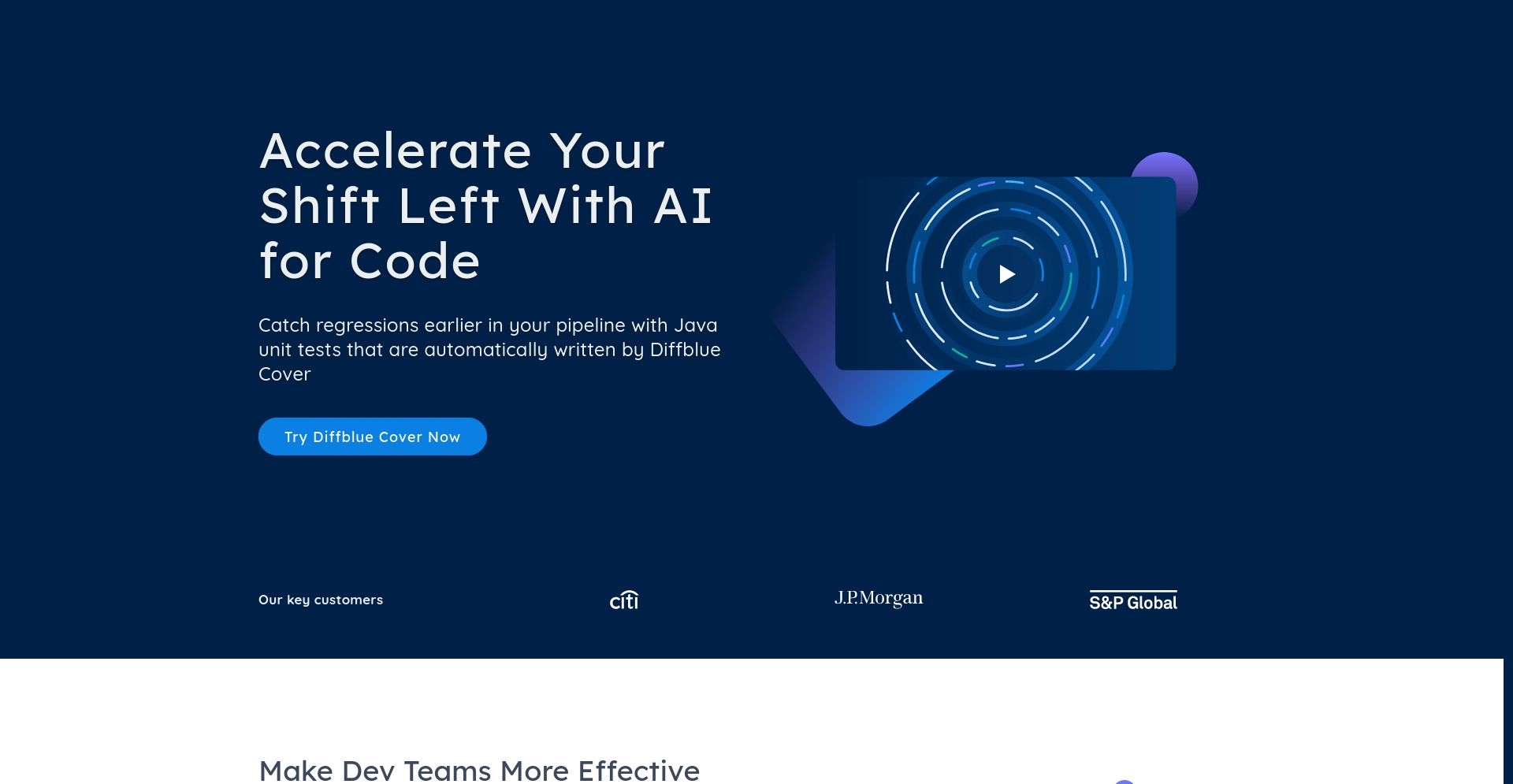 Diffblue - website homepage screenshot