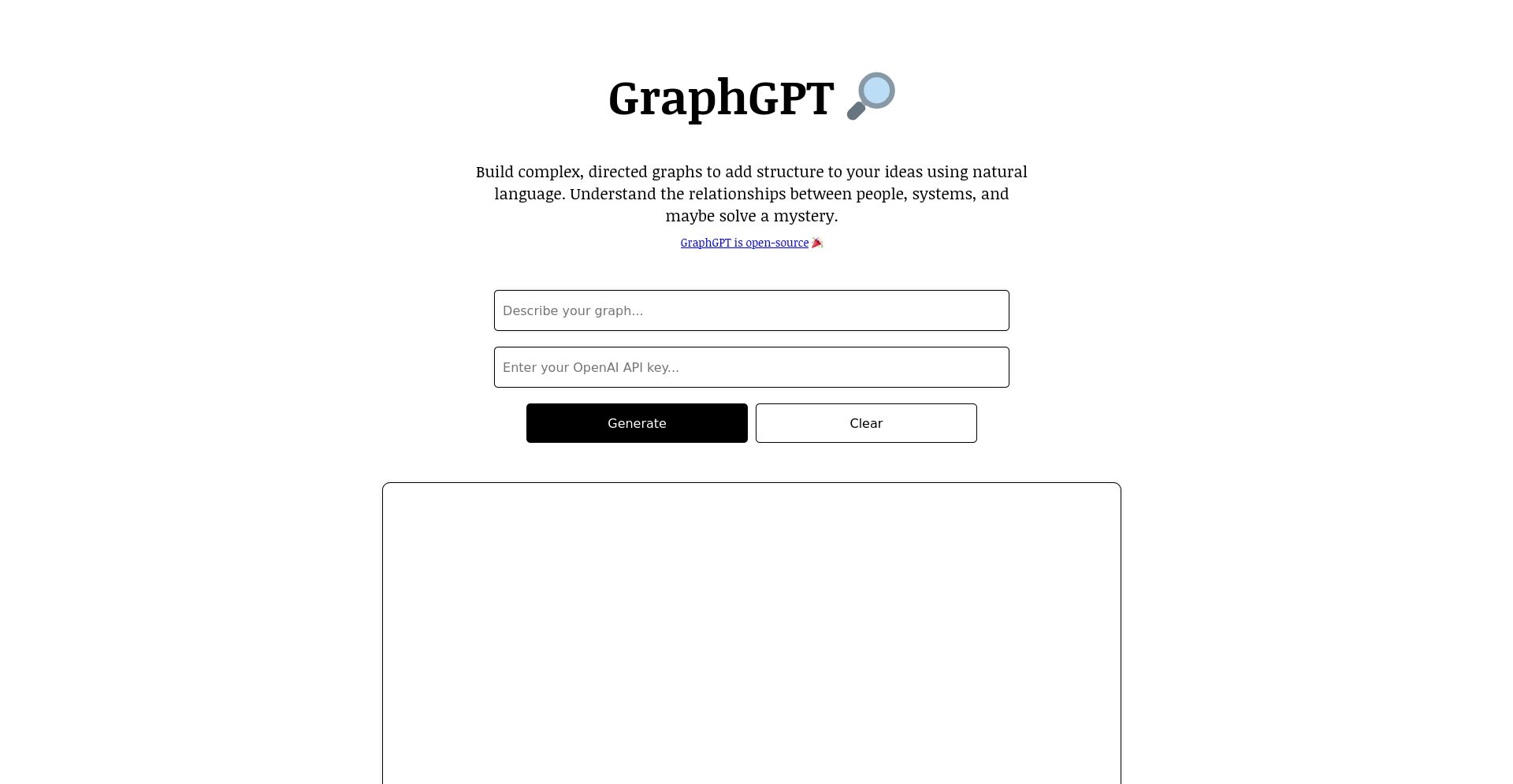 GraphGPT - website homepage screenshot