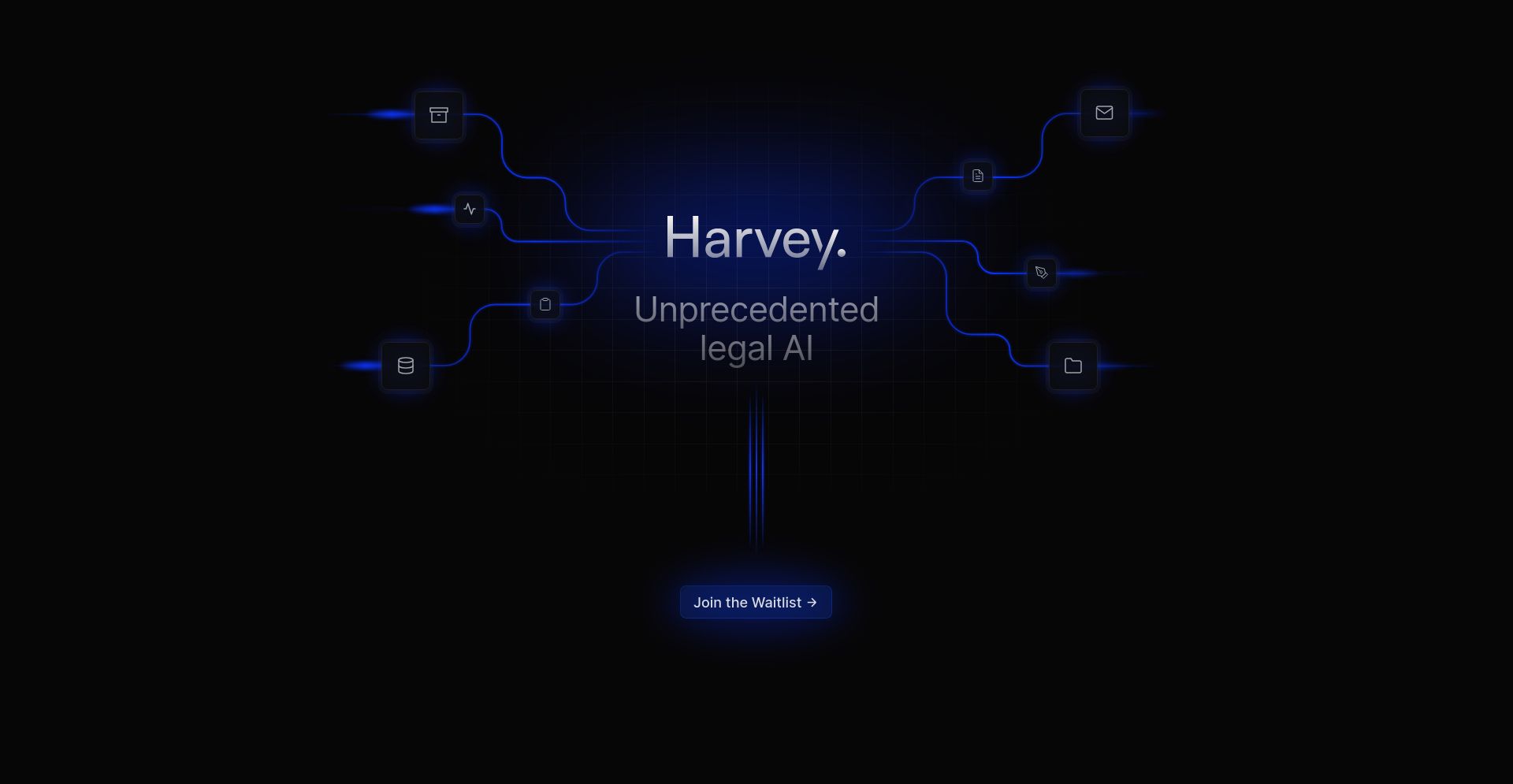 Harvey - website homepage screenshot