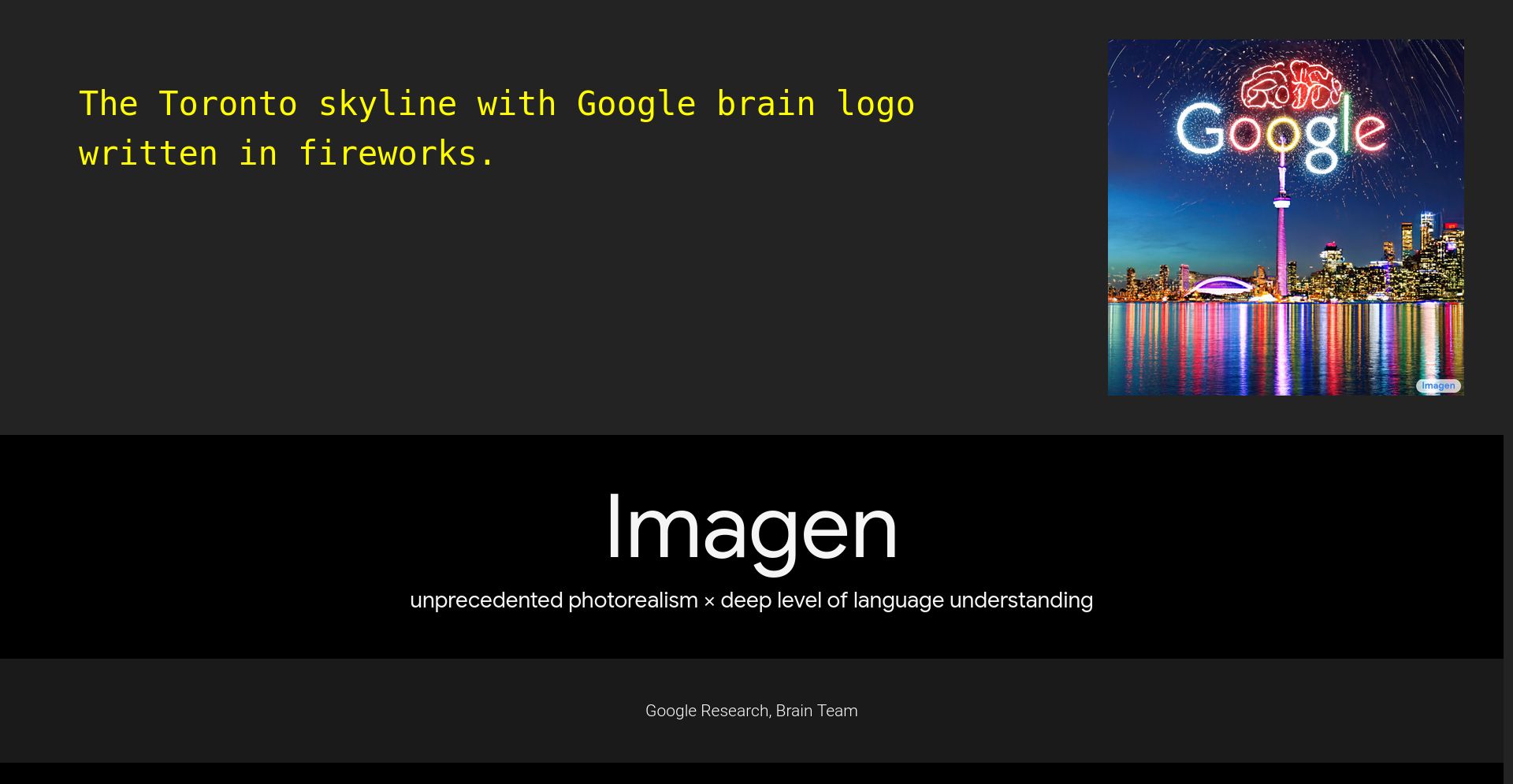 Imagen by Google - website homepage screenshot