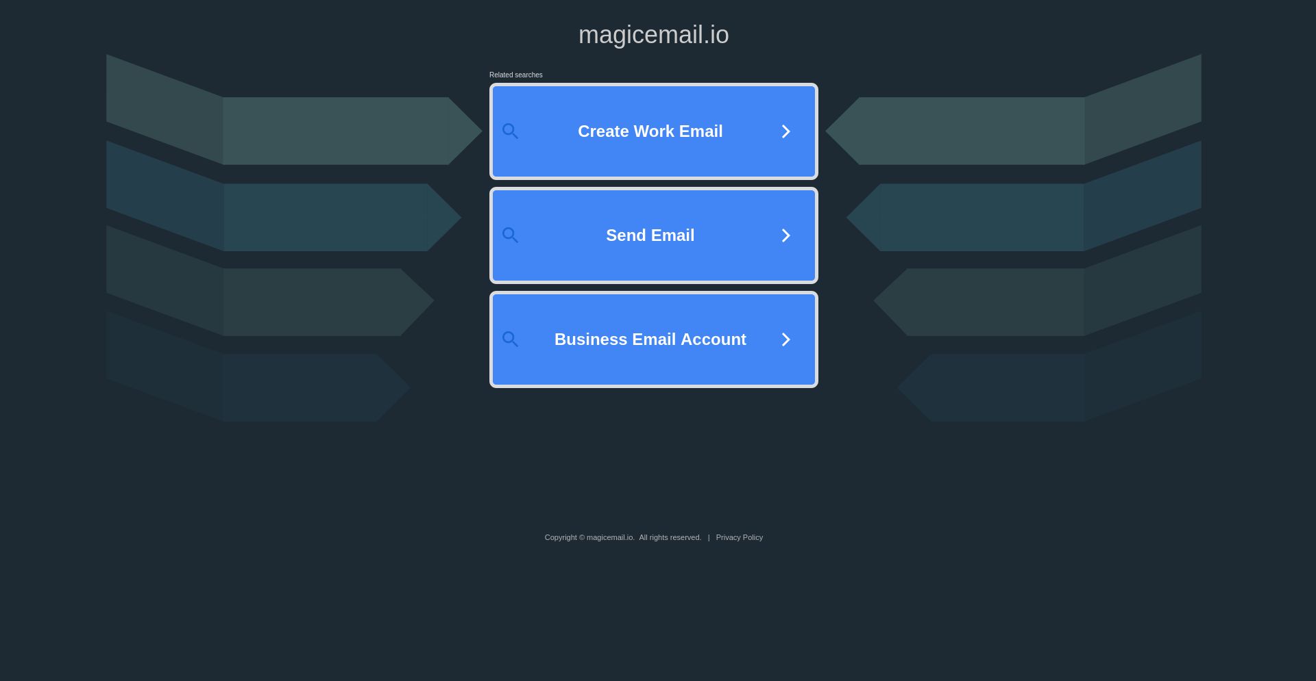 Magic Email - website homepage screenshot