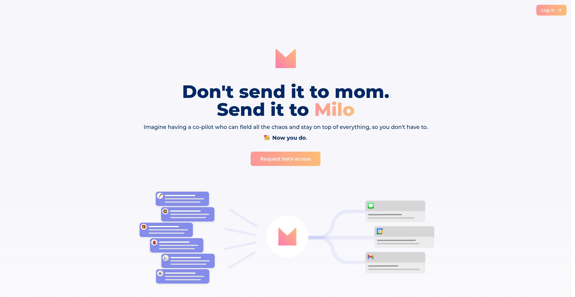 Milo - website homepage screenshot