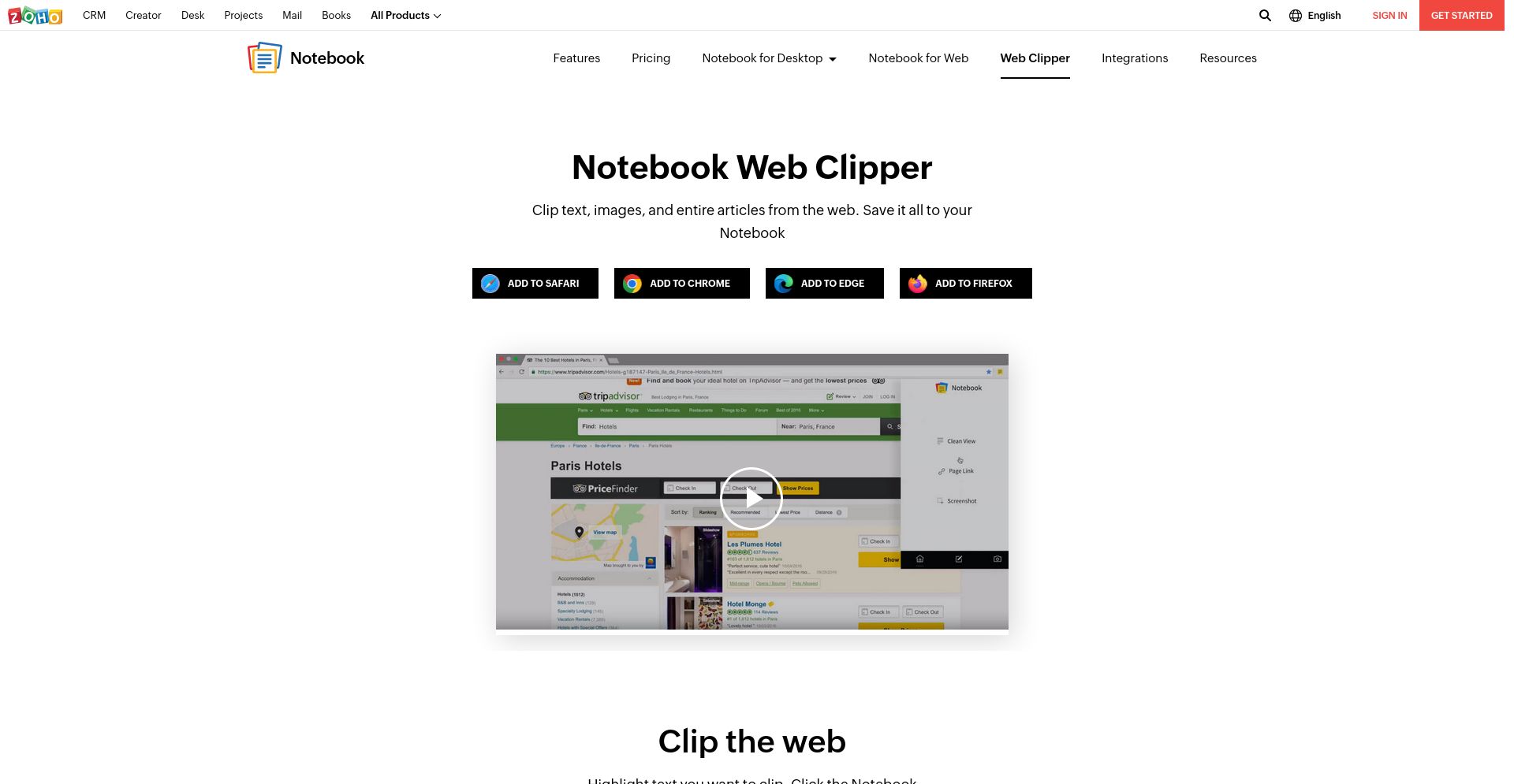 Notes for ChatGPT - website homepage screenshot