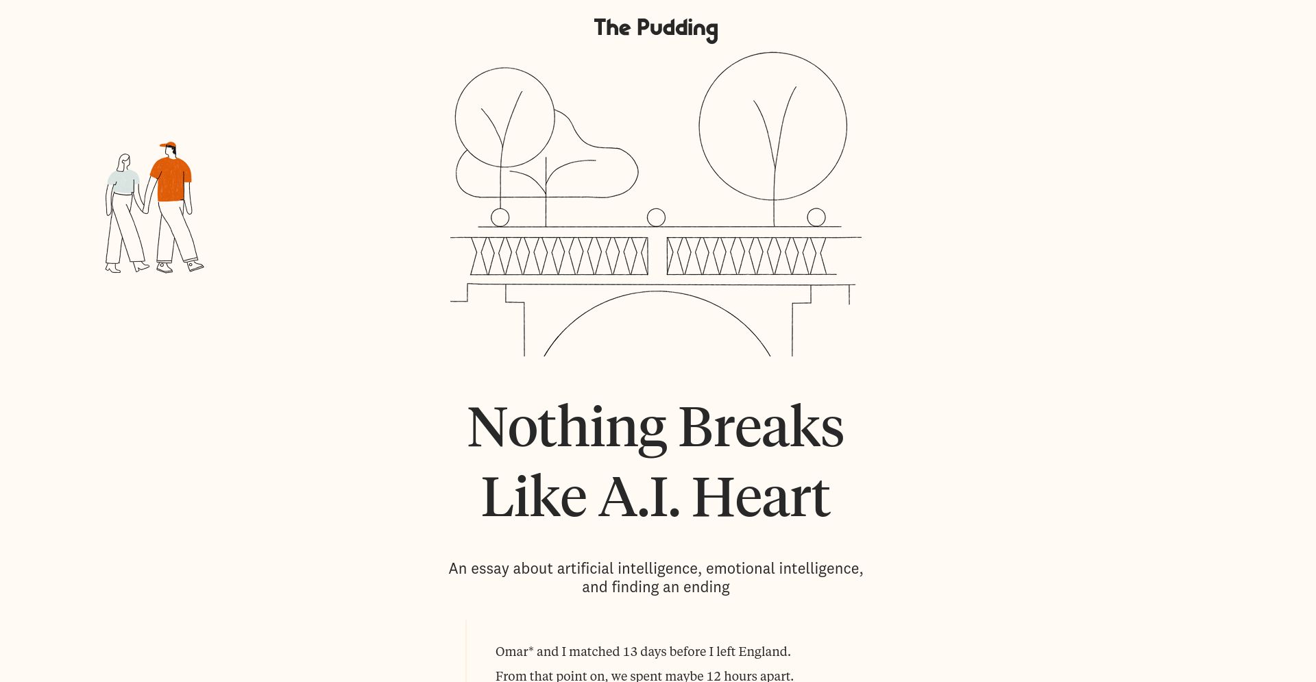 Nothing Breaks Like A.I. Heart - website homepage screenshot